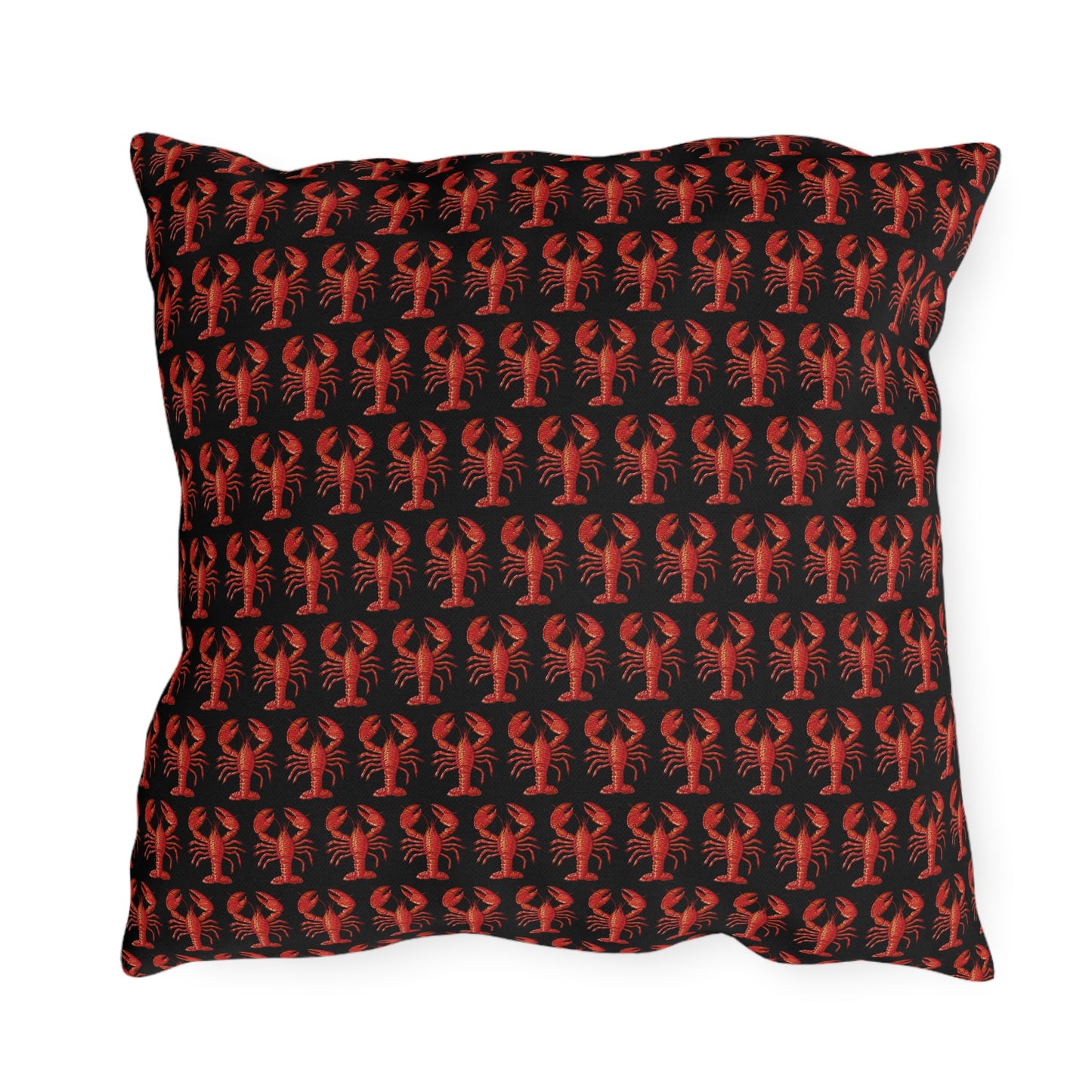 Black Outdoor Pillow | 18"x18" | Lobster
