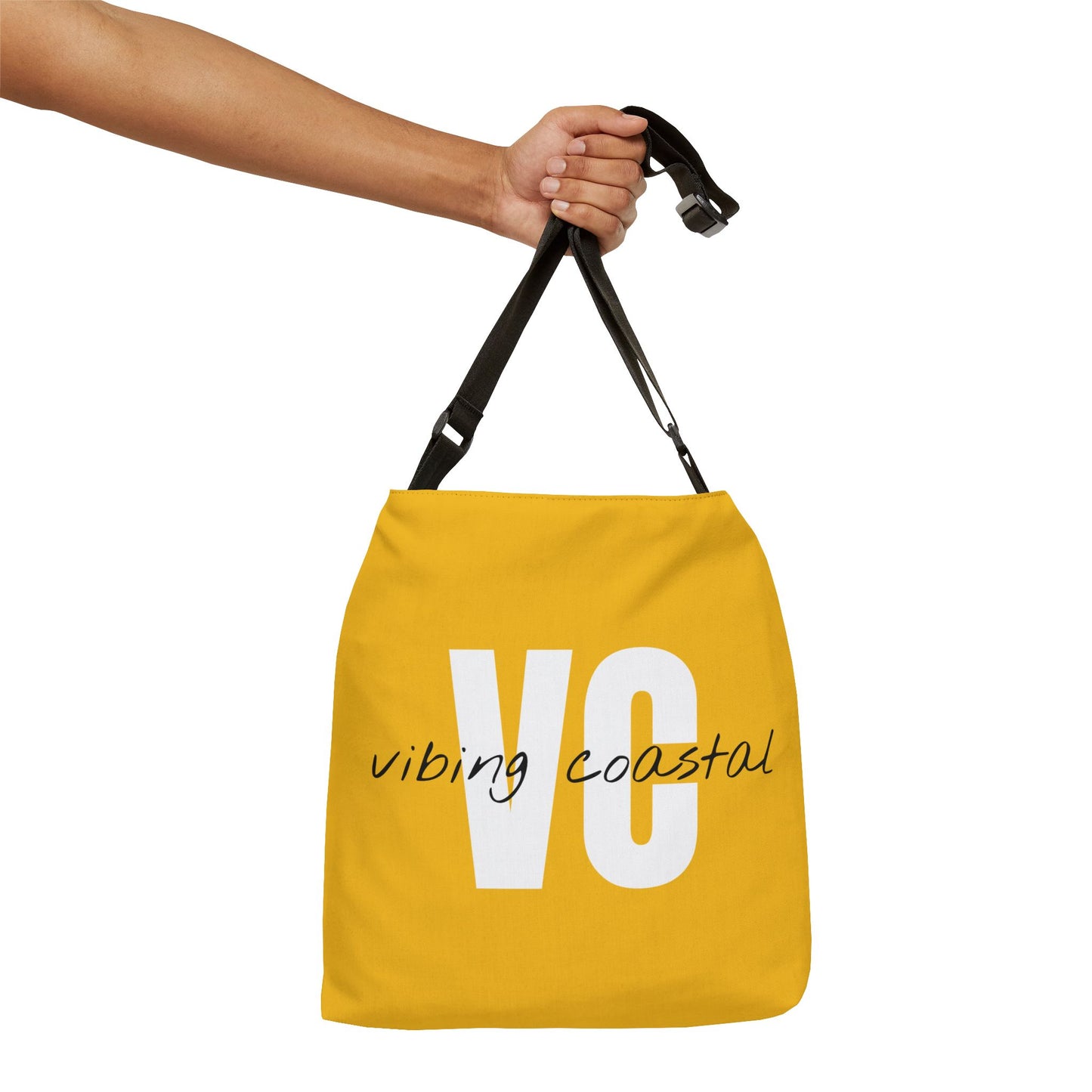 Vibing Coastal Tote Bag | Sun-kissed Yellow