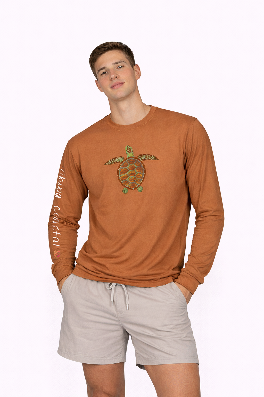 Men's Graphic Long Sleeve Tee | Sea Turtle II