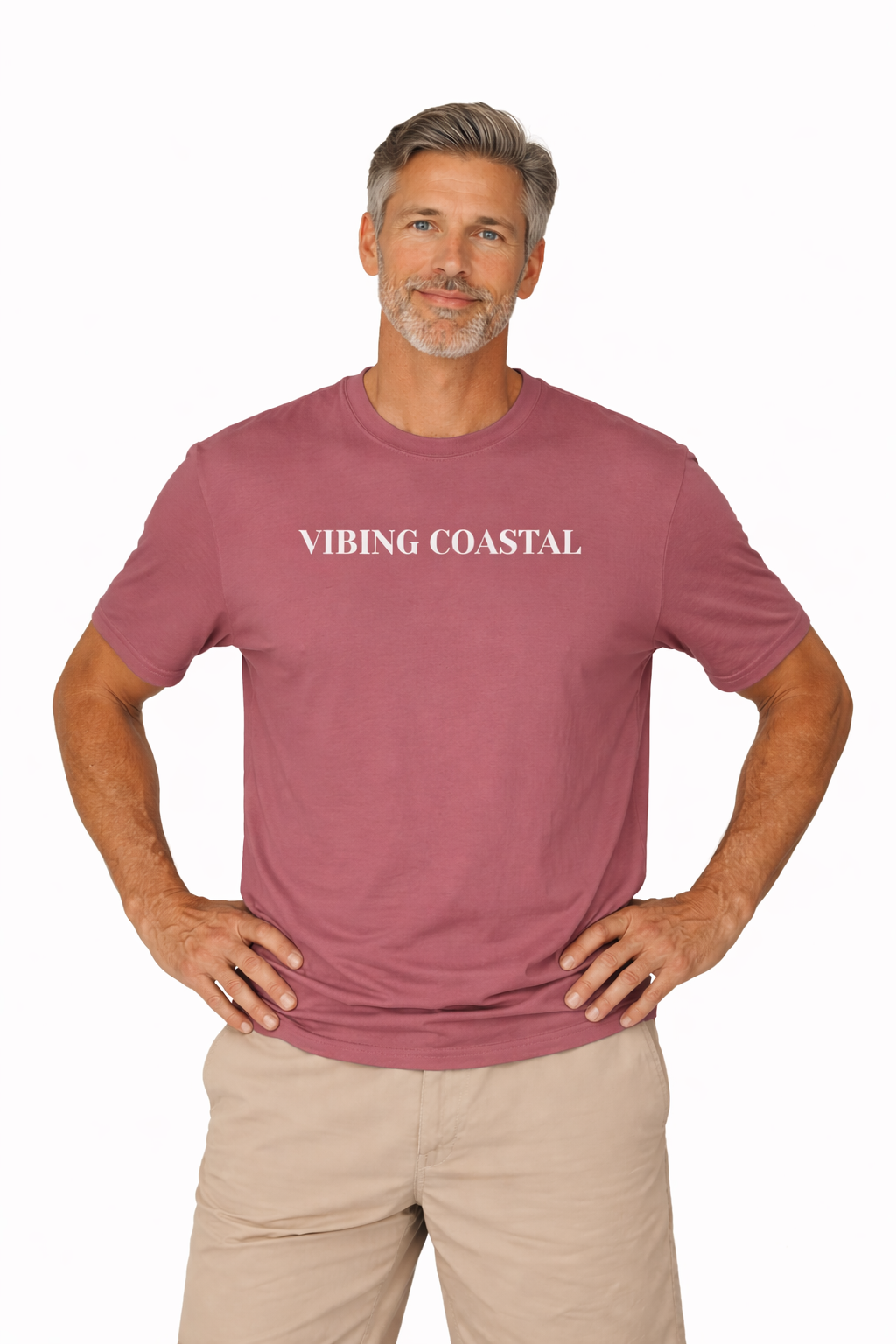 Men's Softstyle T-shirt | Vibing Coastal | White Lettering