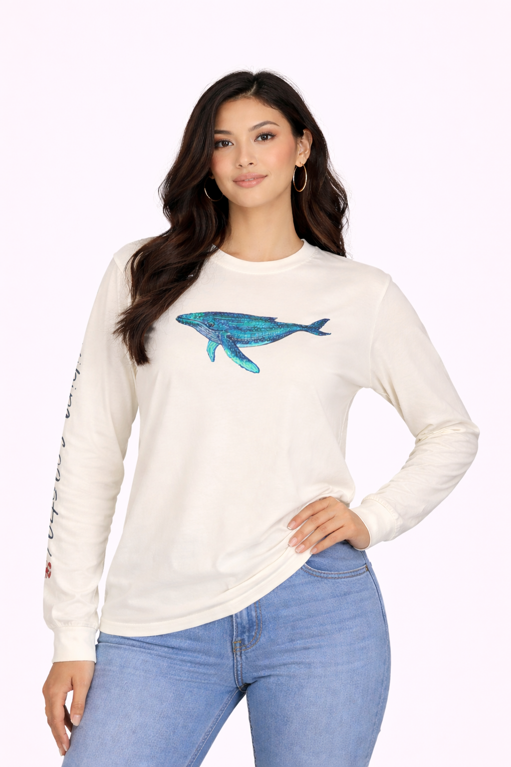 Graphic Long Sleeve Tee | Whale