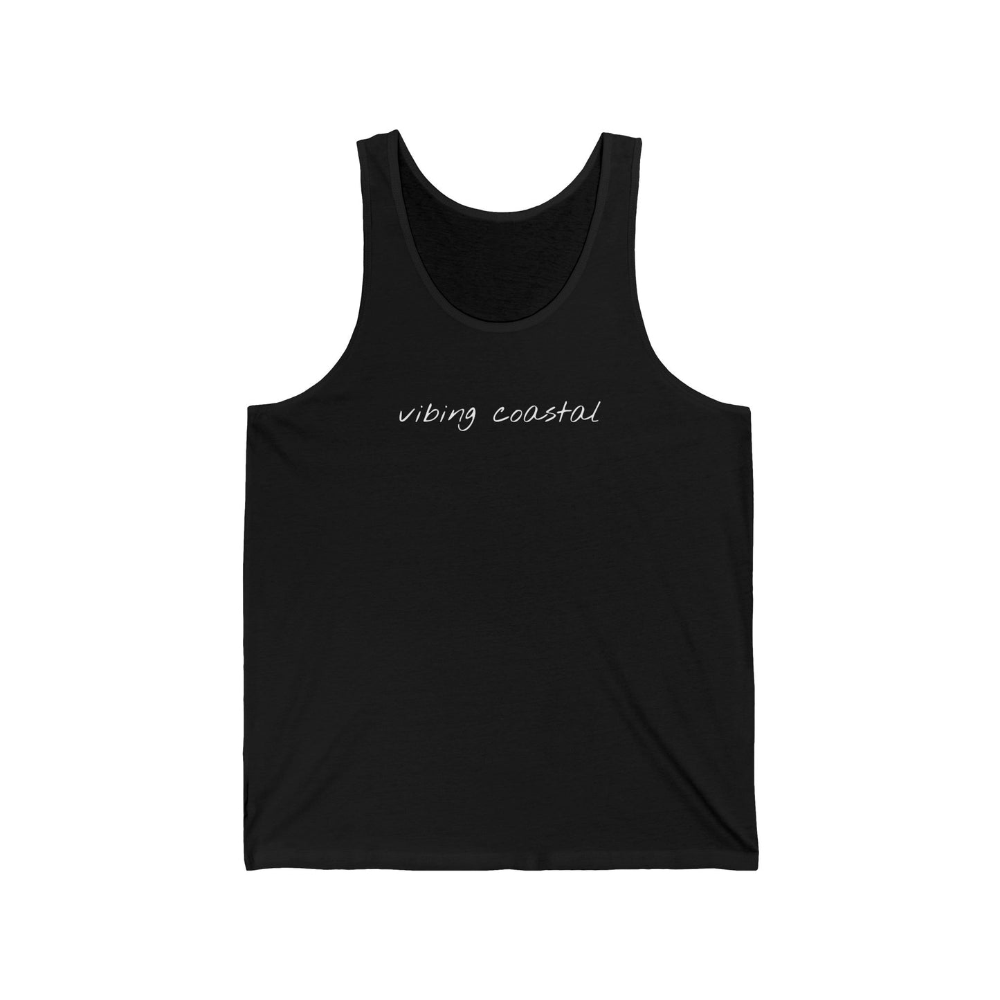 Men's Vibing Coastal Tank | White Script