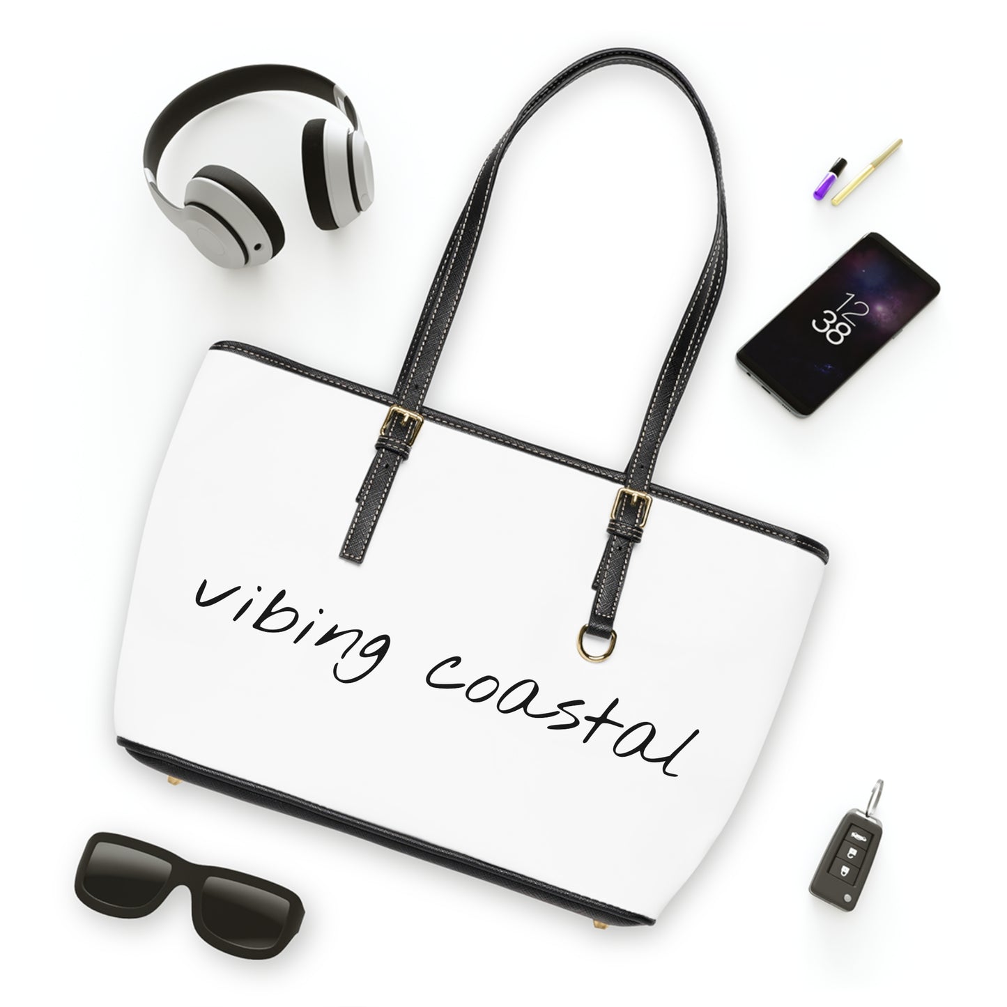 Vibing Coastal Shoulder Bag | White