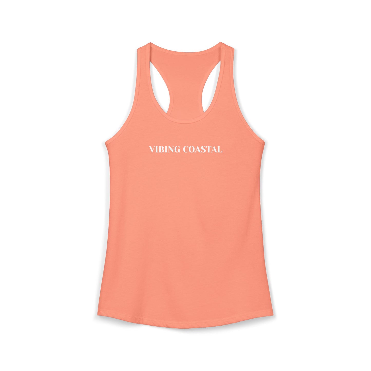 Ideal Racerback Tank - Vibing Coastal - White Lettering