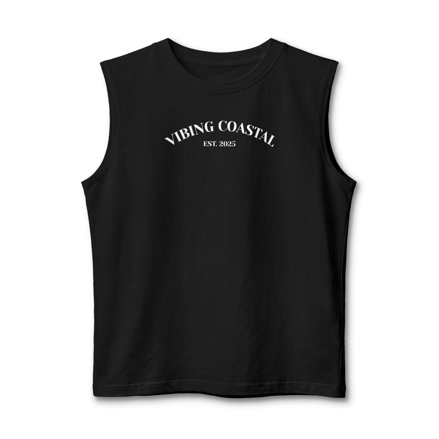 Men's Sleeveless Tank II | Vibing Coastal Est. 2025