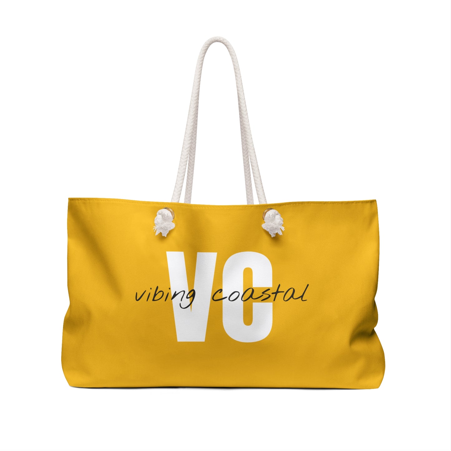 Vibing Coastal Weekender Tote | Sun-kissed Yellow