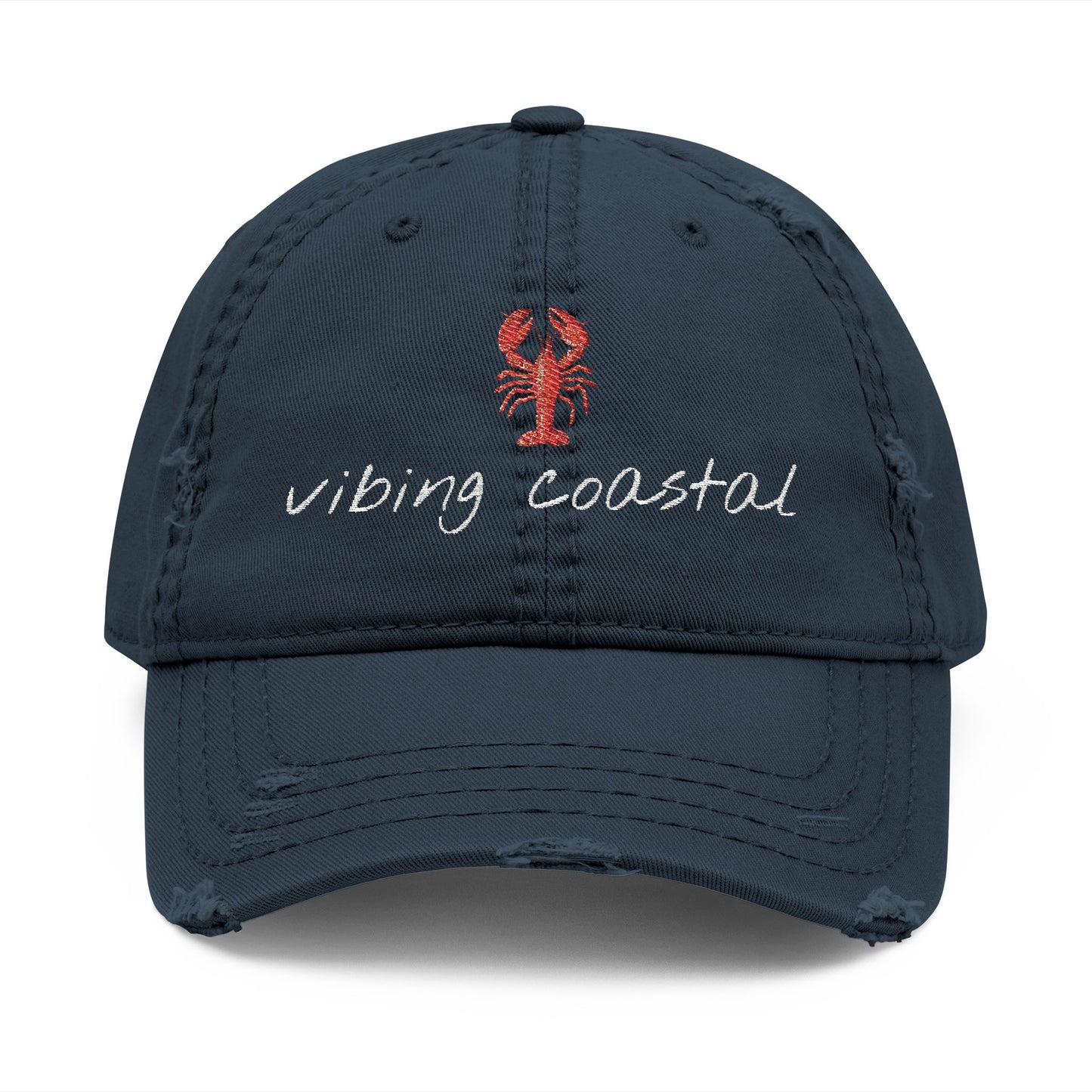 Embroidered Lobster Cap | Nautical Navy