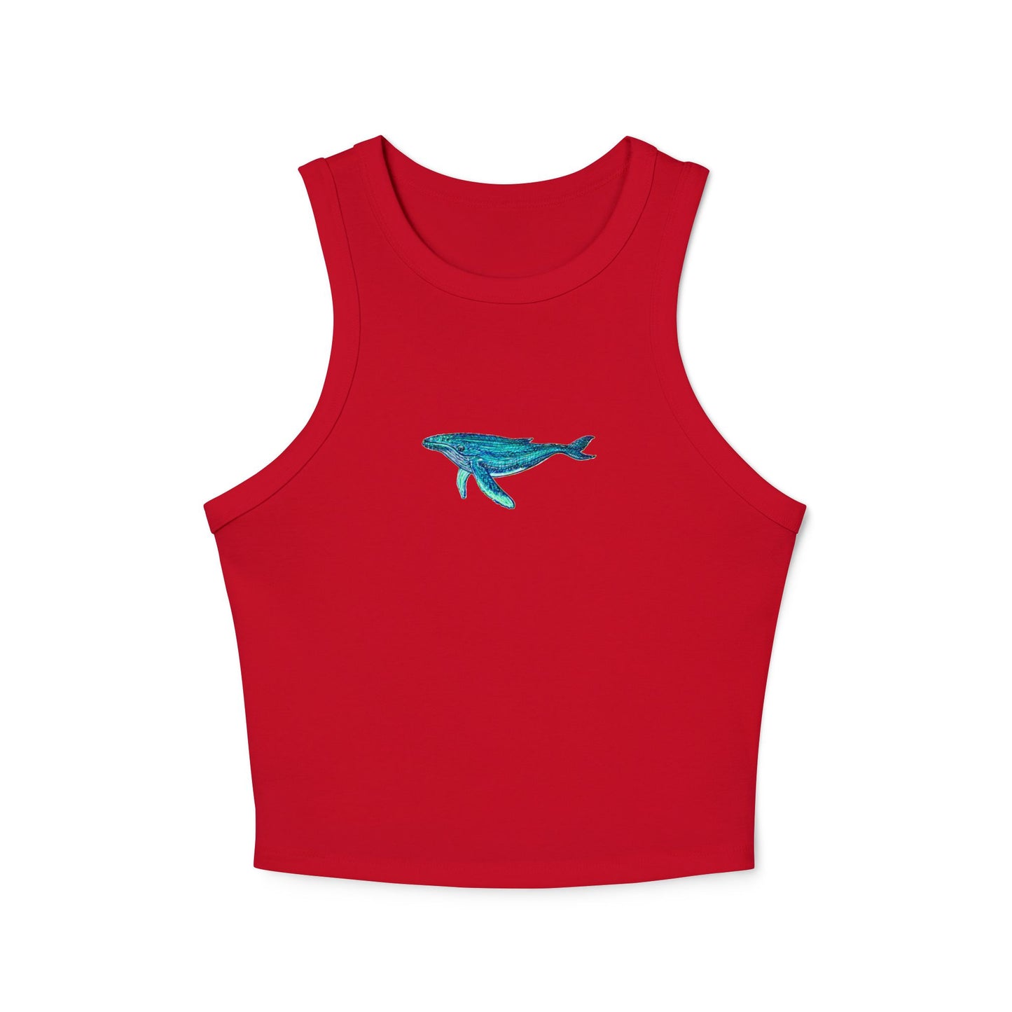 Cropped Fitted Racer Tank |  Whale II