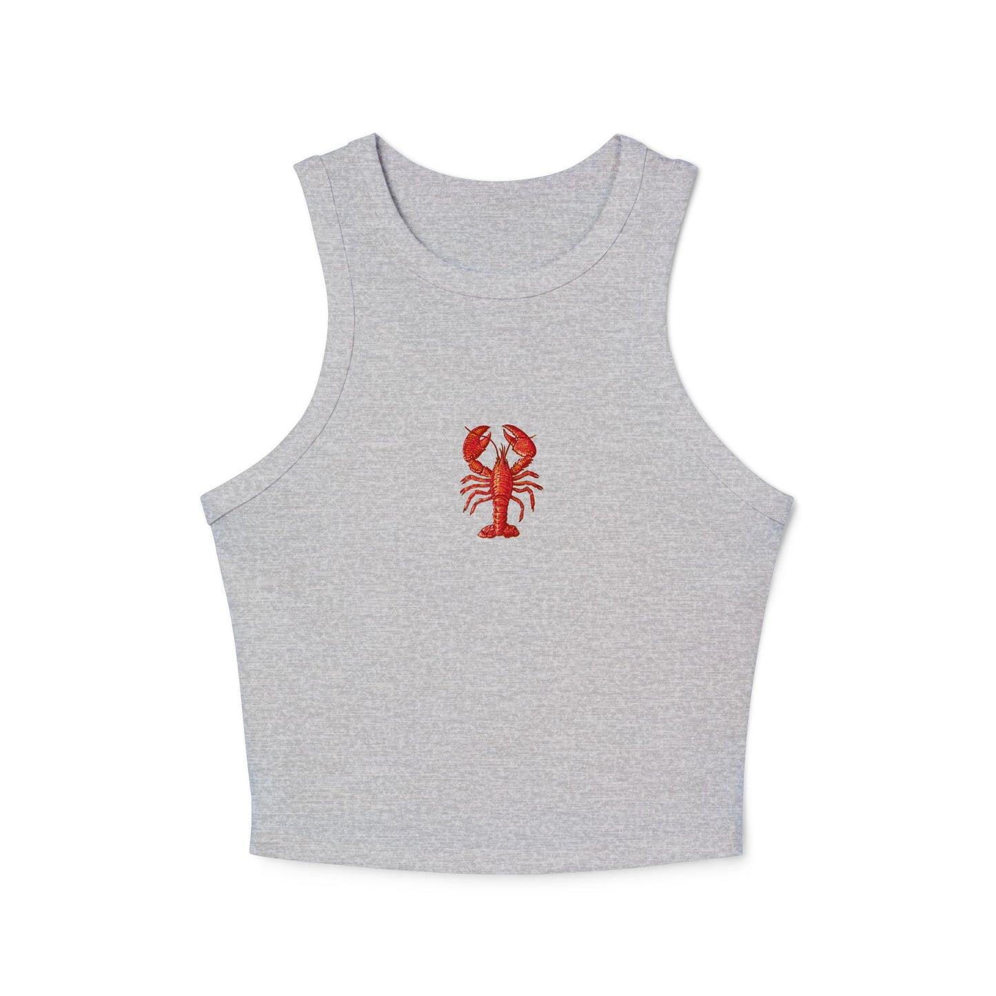 Cropped Fitted Racer Tank Top | Lobster