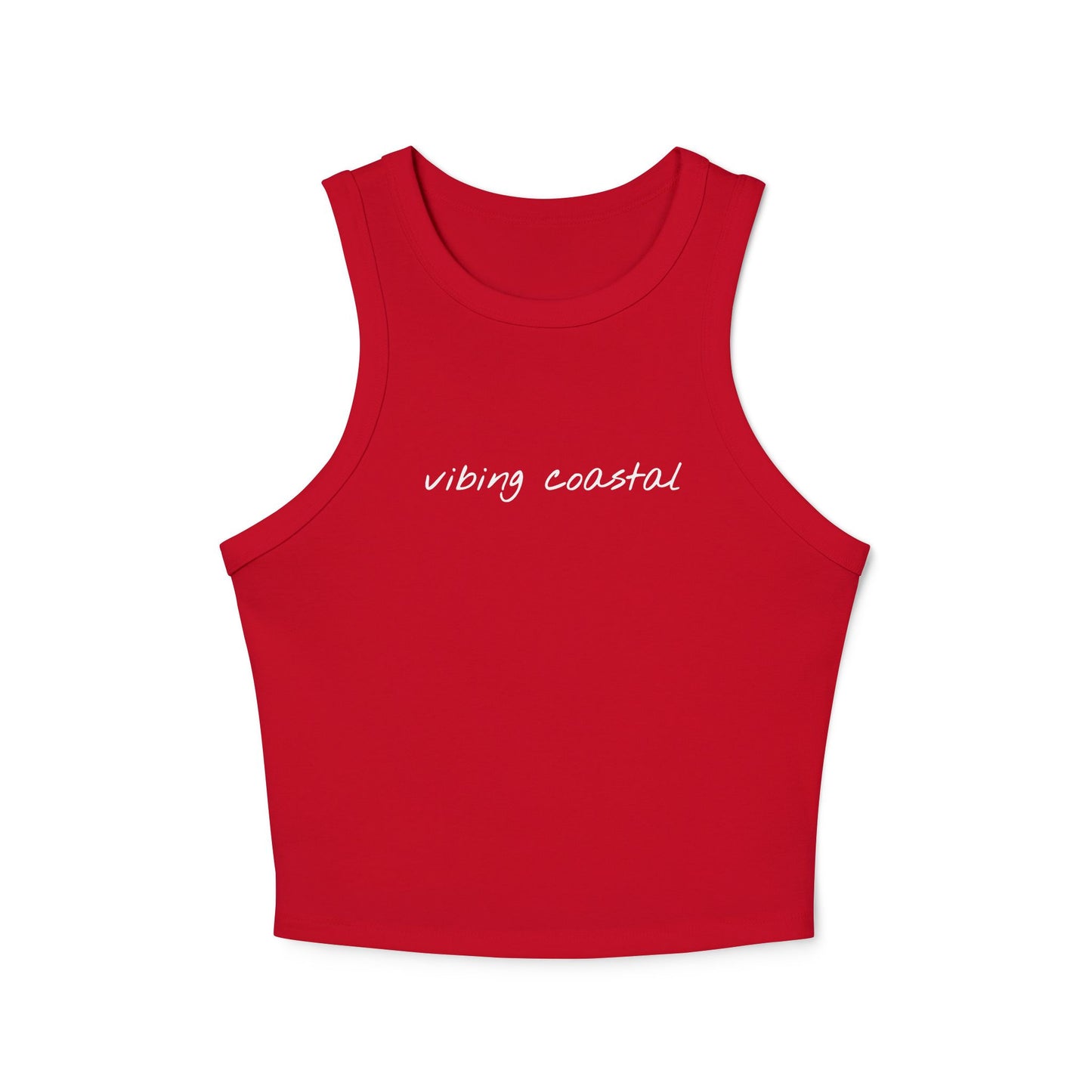 Cropped Fitted Tank Top | Vibing Coastal