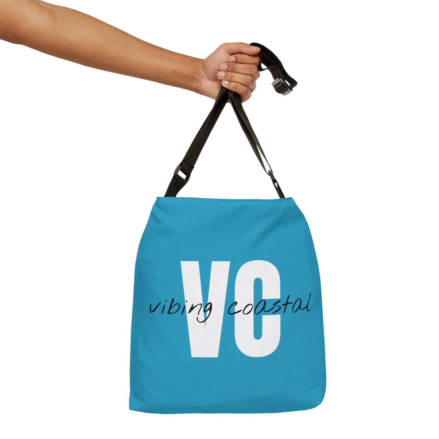 Vibing Coastal Tote Bag | Ocean Blue