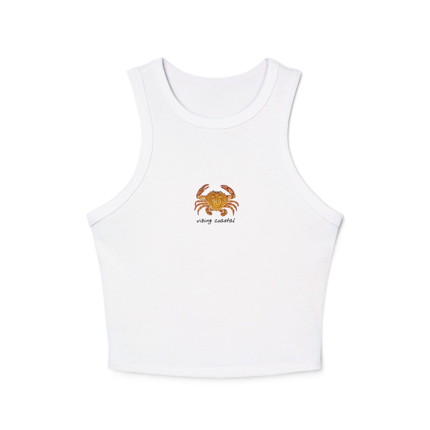 Cropped Fitted Racer Tank Top | Crab