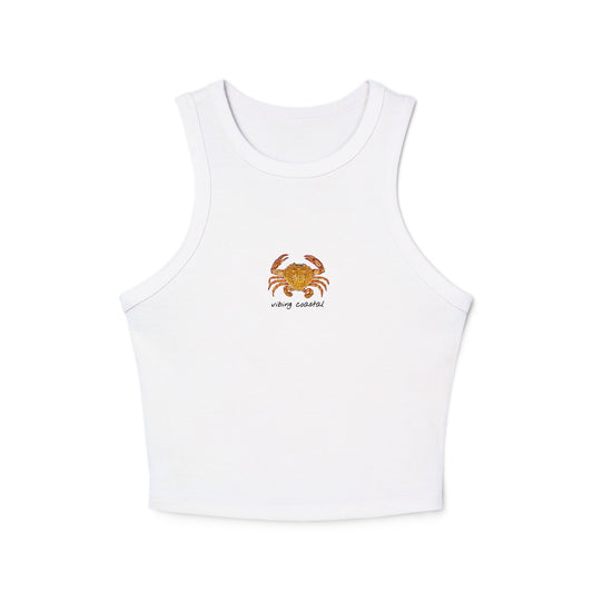 Cropped Fitted Racer Tank Top | Crab