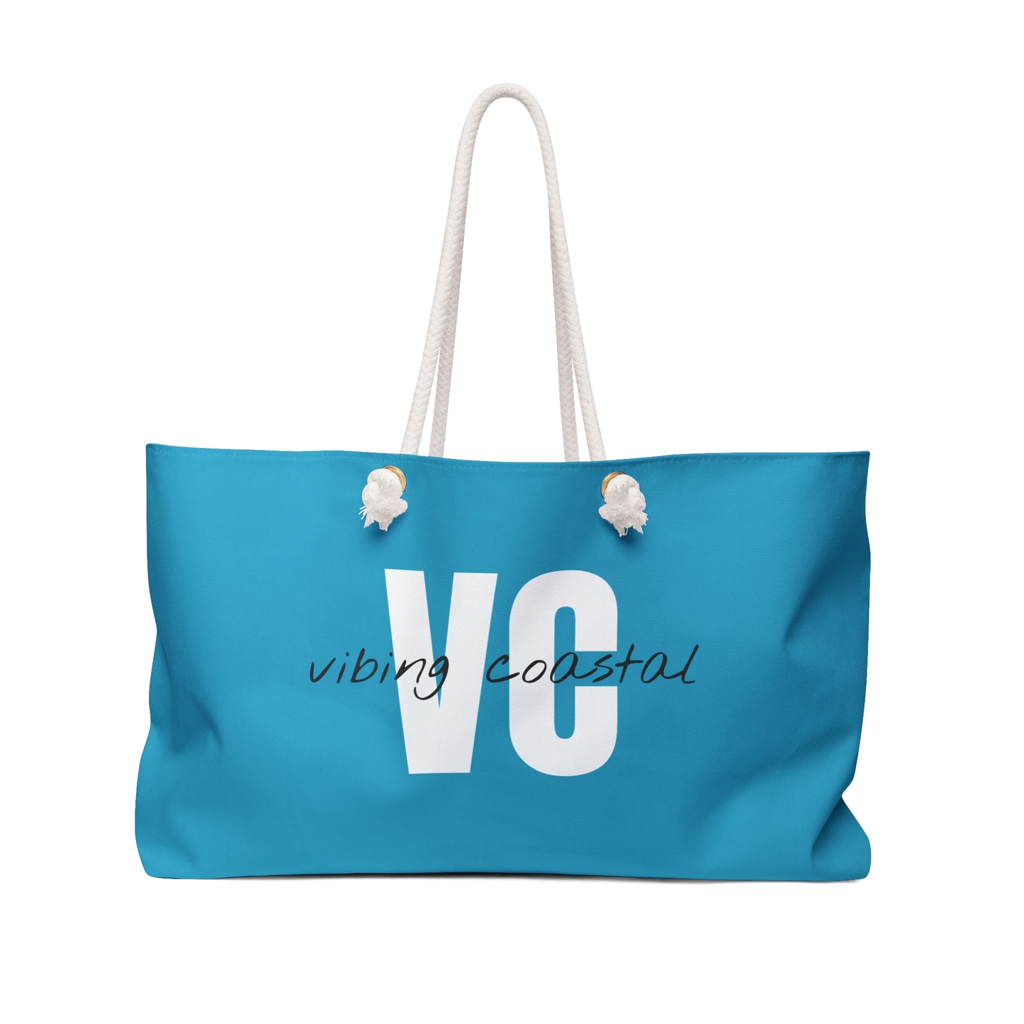 Vibing Coastal Weekender Tote | Ocean Blue