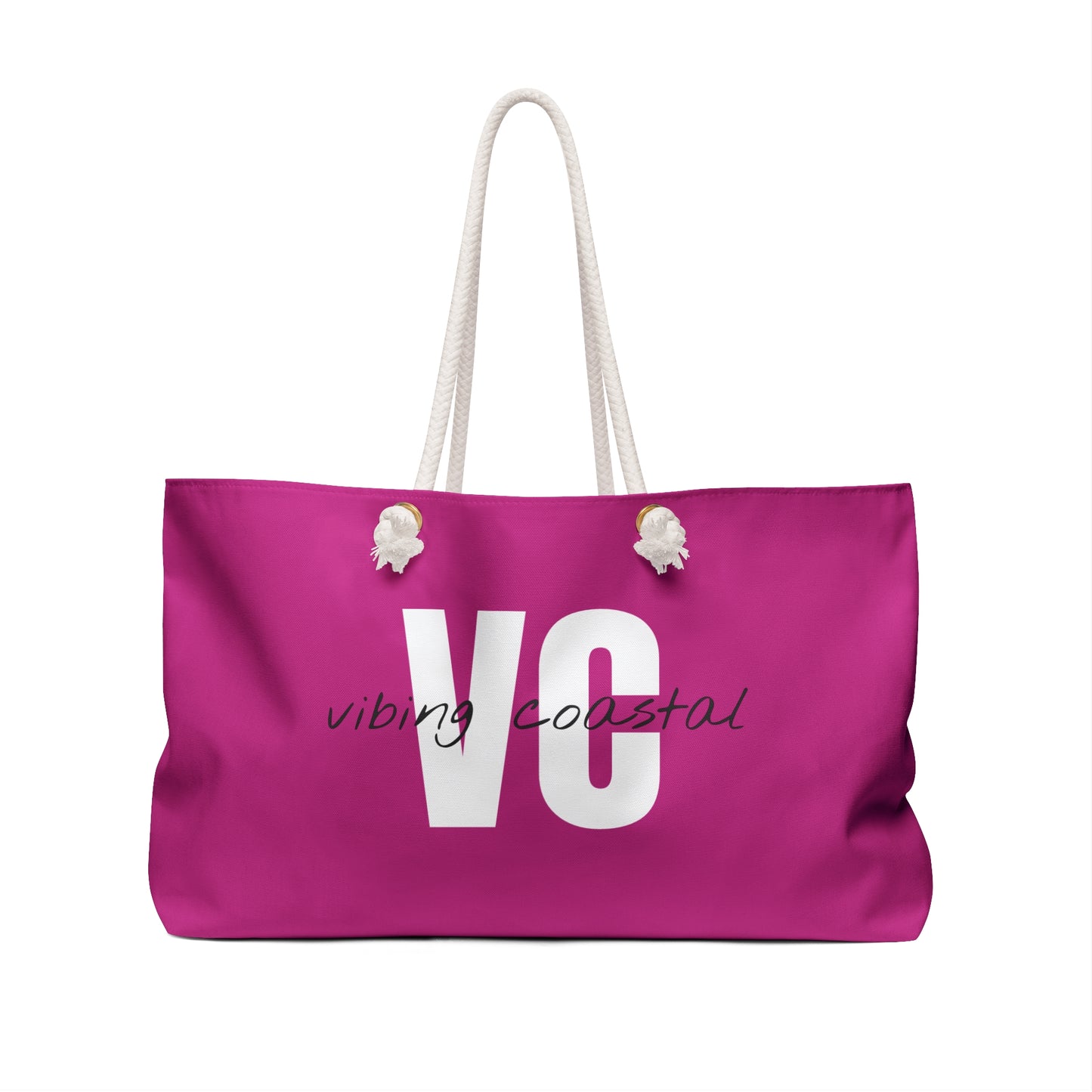Vibing Coastal Weekender Tote | Hot Pink