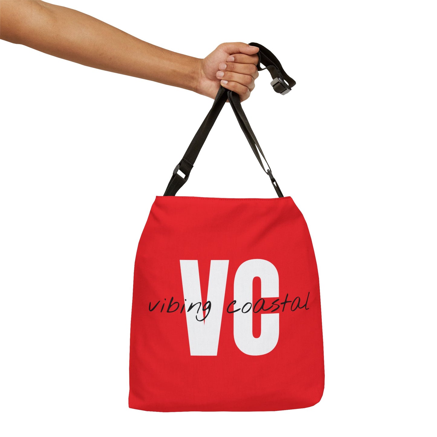 Vibing Coastal Tote Bag | Rosehip Red