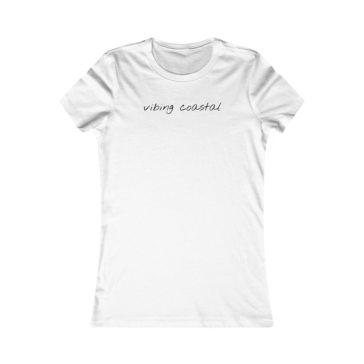 Fav Fitted Tee | Vibing Coastal | Black Script