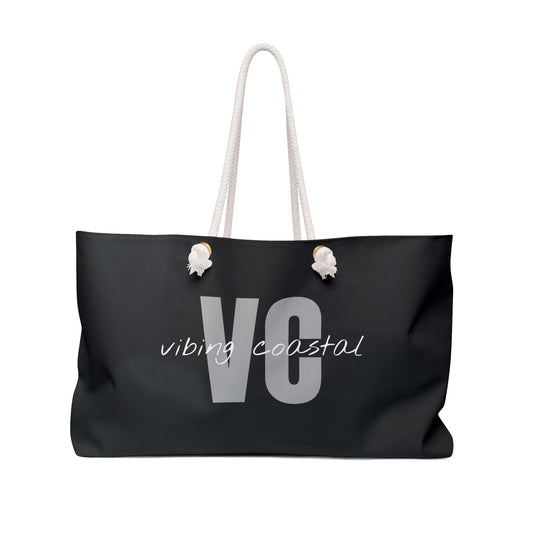 Vibing Coastal Weekender Tote | Beach Night Black