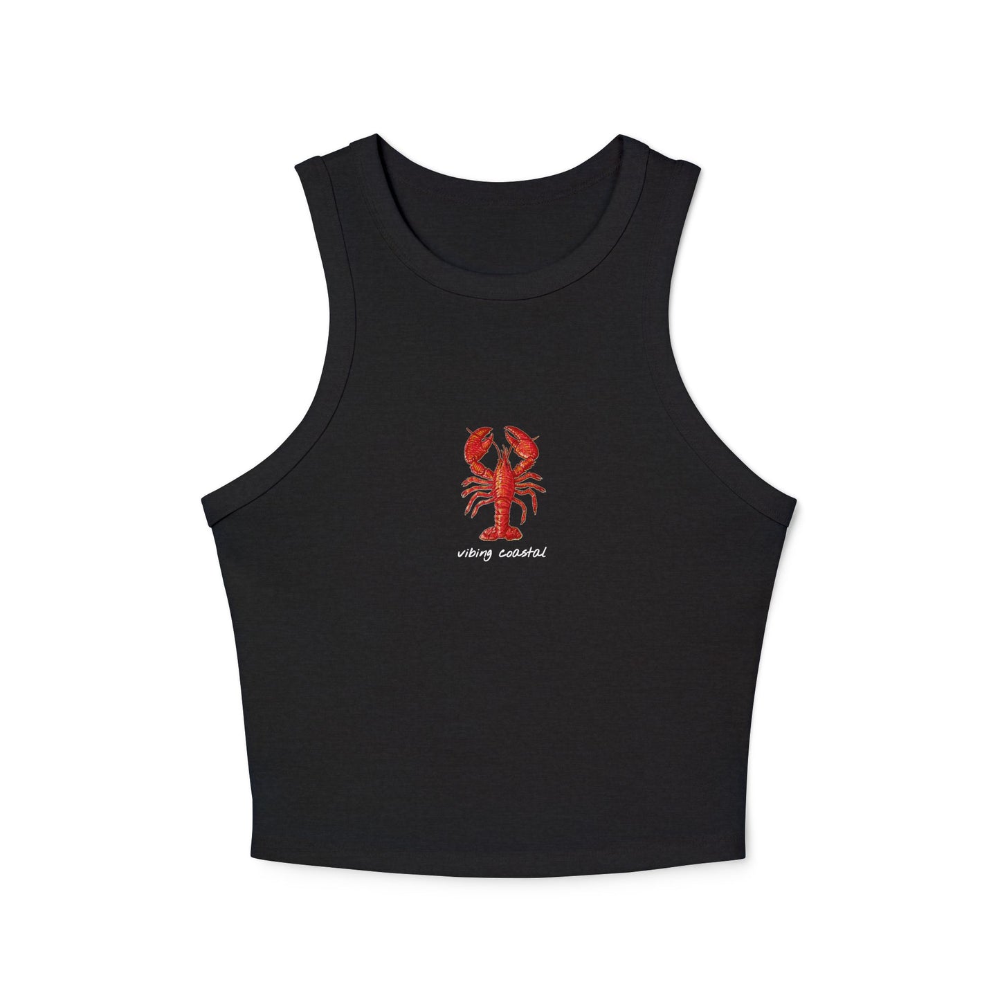 Cropped Fitted Racer Tank Top | Lobster II