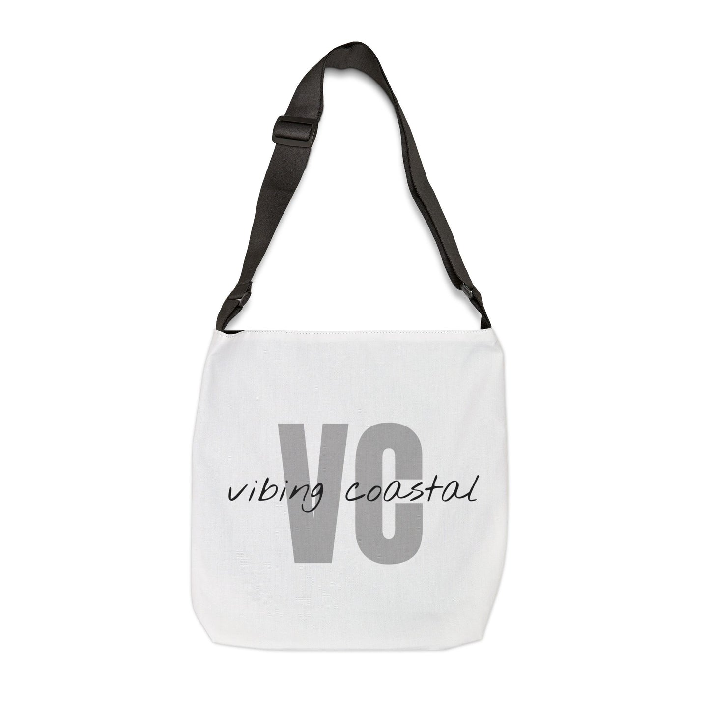 Vibing Coastal Tote Bag | Clam White