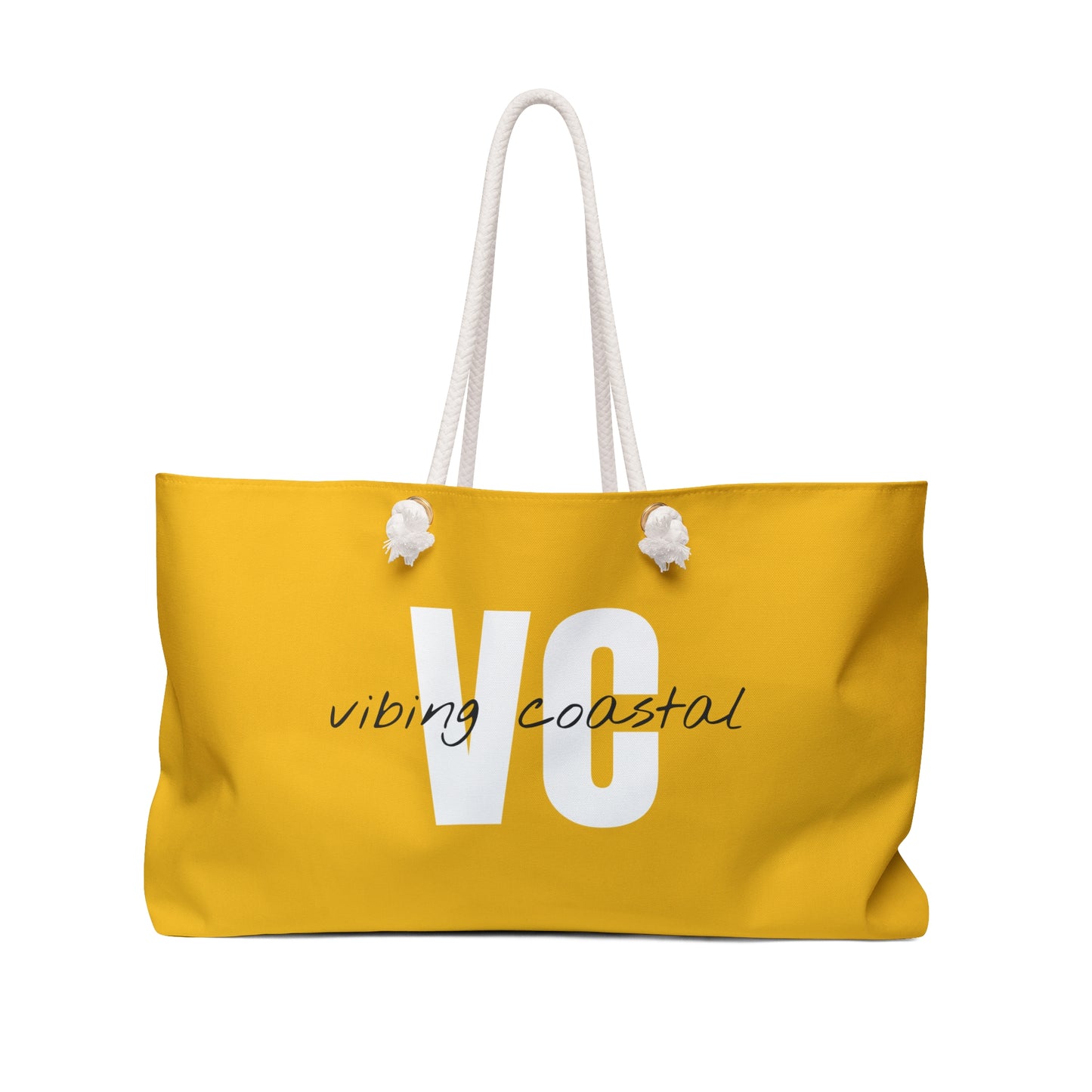 Vibing Coastal Weekender Tote | Sun-kissed Yellow