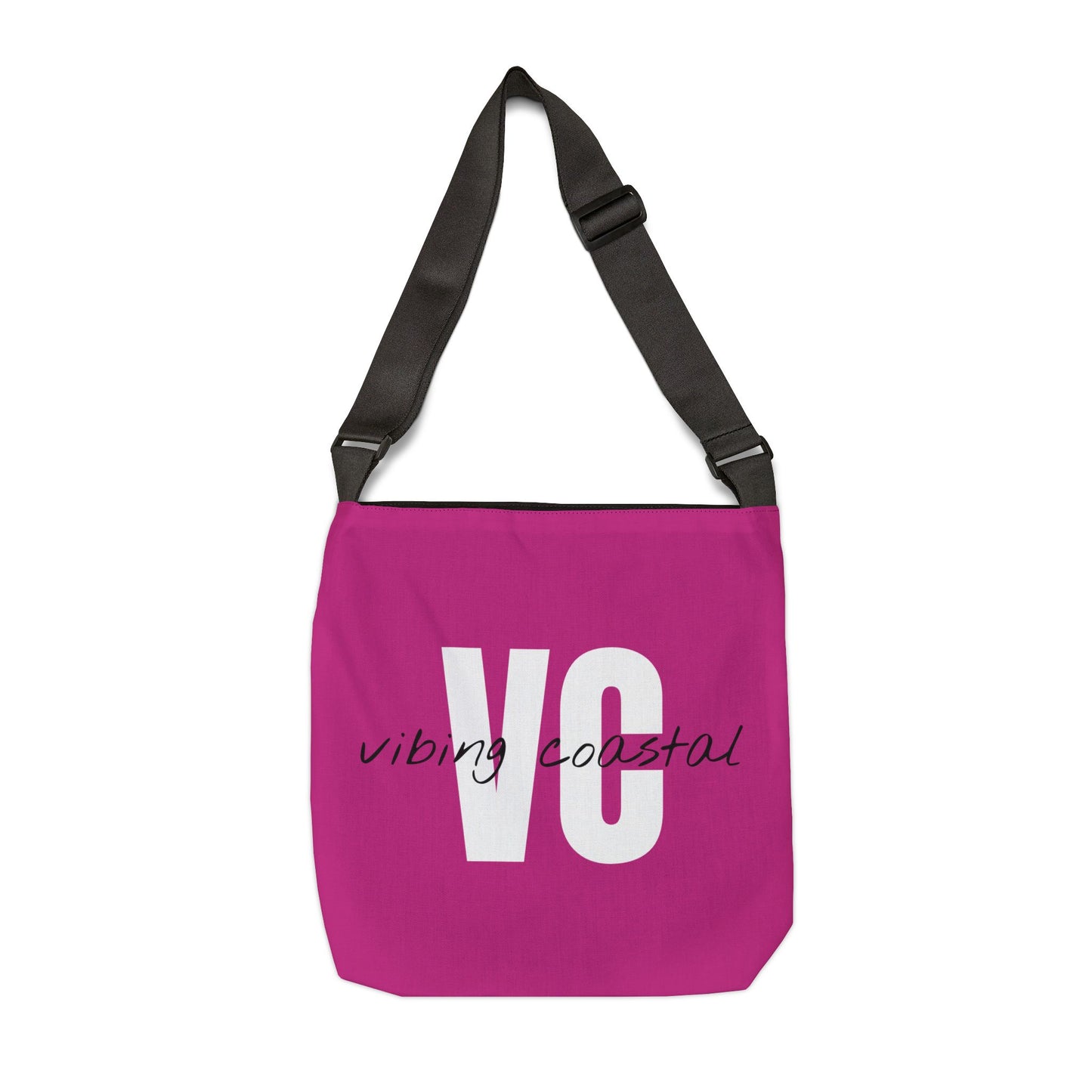Vibing Coastal Tote Bag | Hot Pink