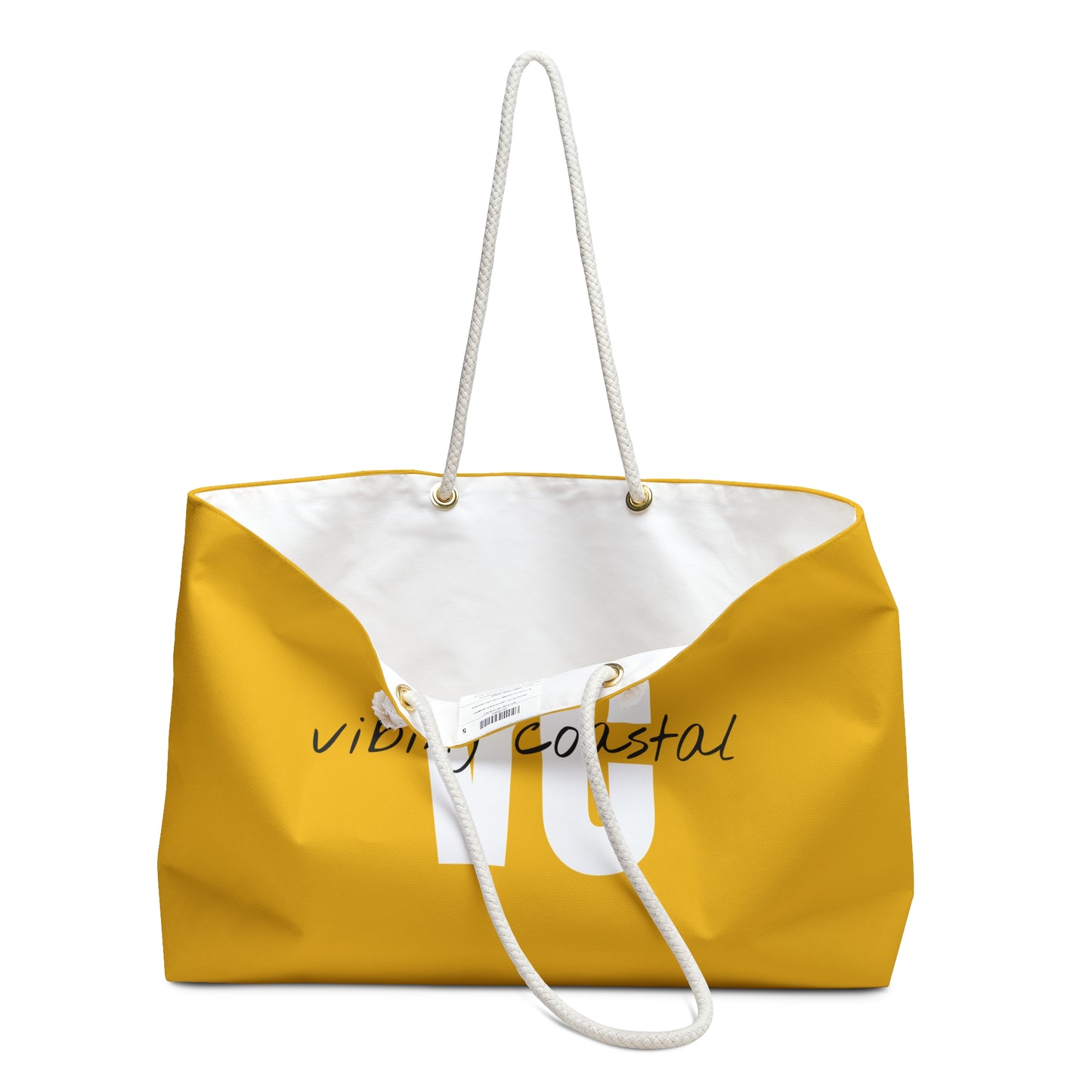 Vibing Coastal Weekender Tote | Sun-kissed Yellow