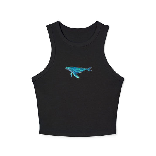 Cropped Fitted Racer Tank |  Whale II