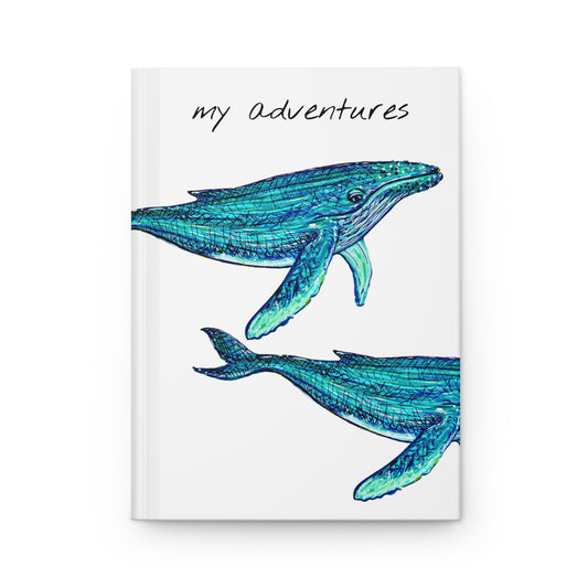 "My Adventures" Hardcover Journal | Whale