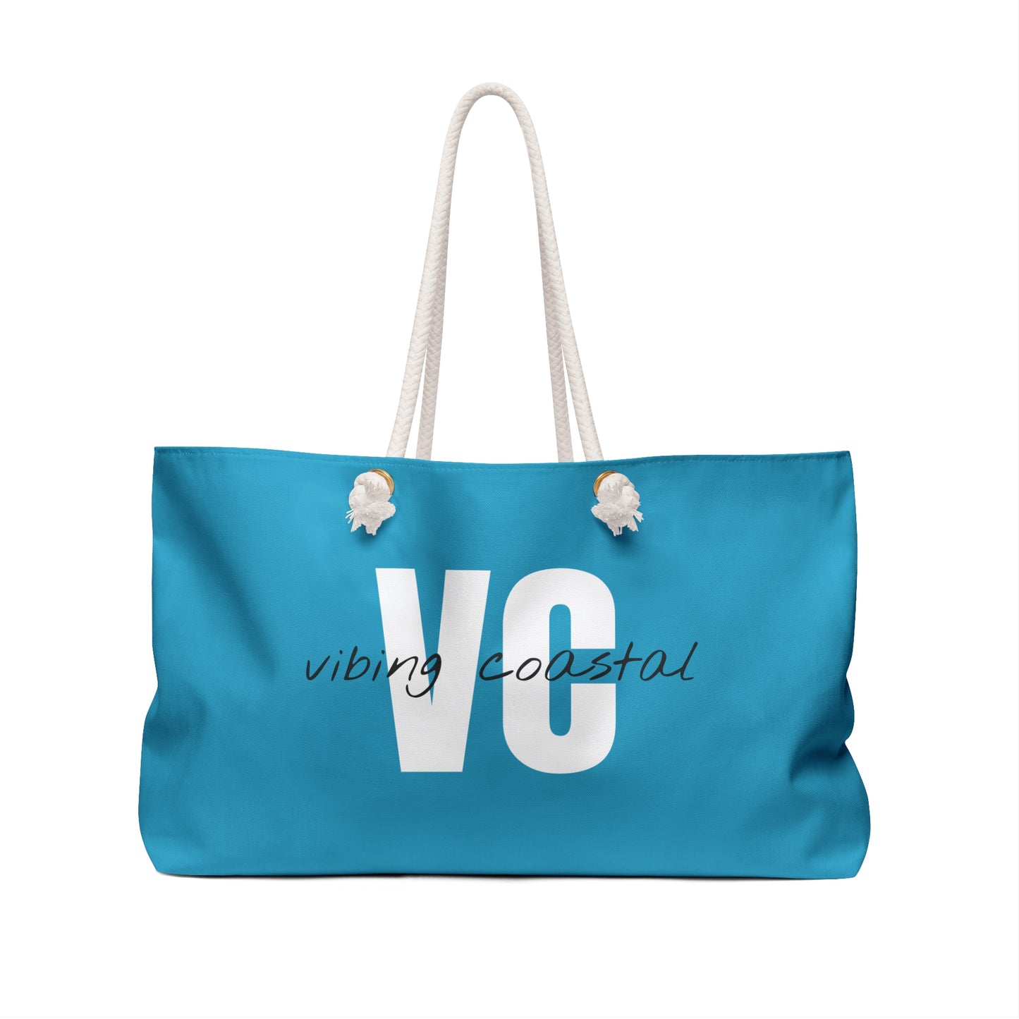 Vibing Coastal Weekender Tote | Ocean Blue