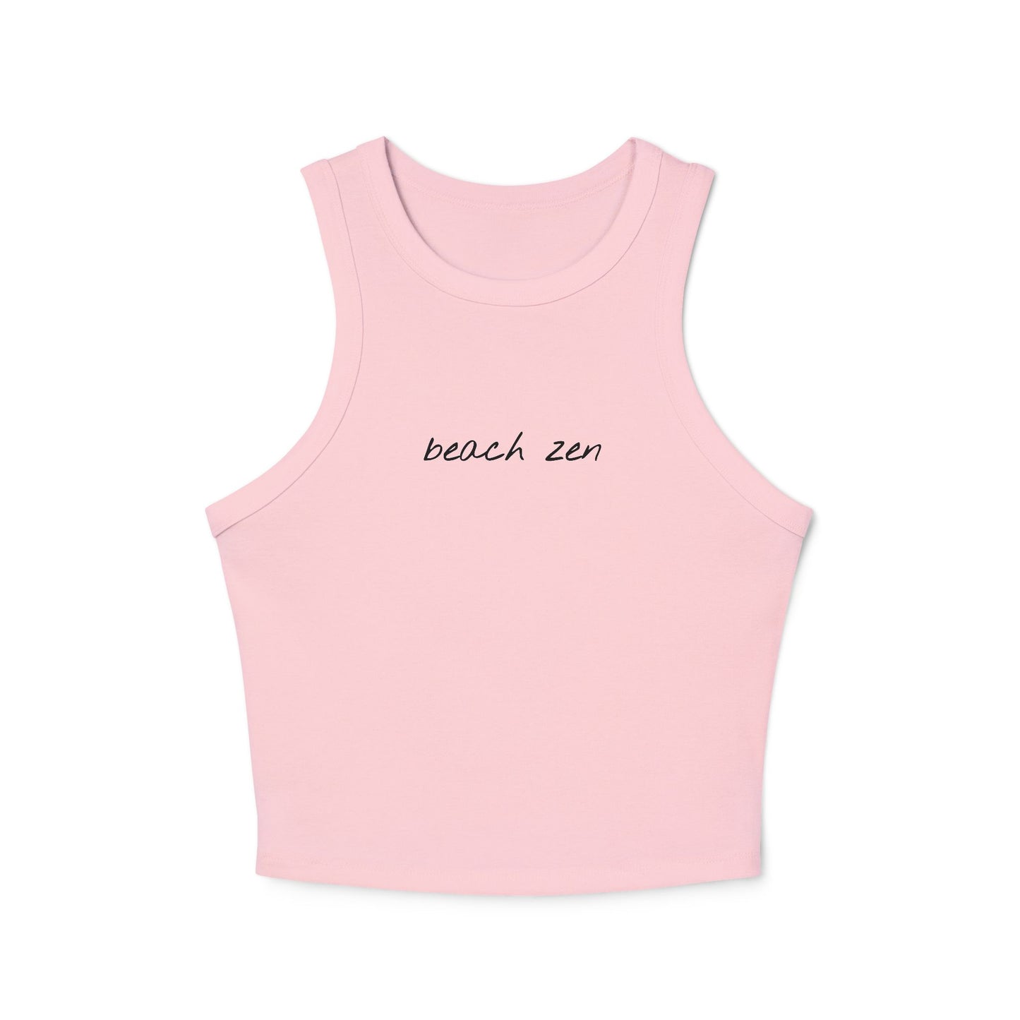 Cropped Fitted Racer Tank Top | Beach Zen +