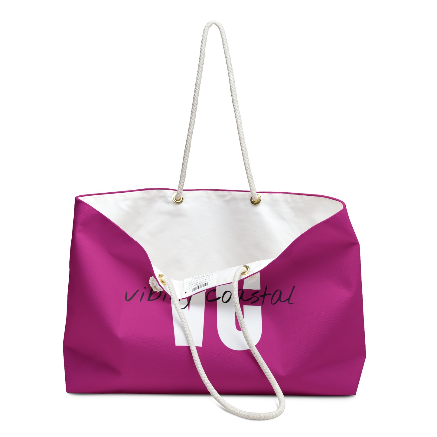 Vibing Coastal Weekender Tote | Hot Pink