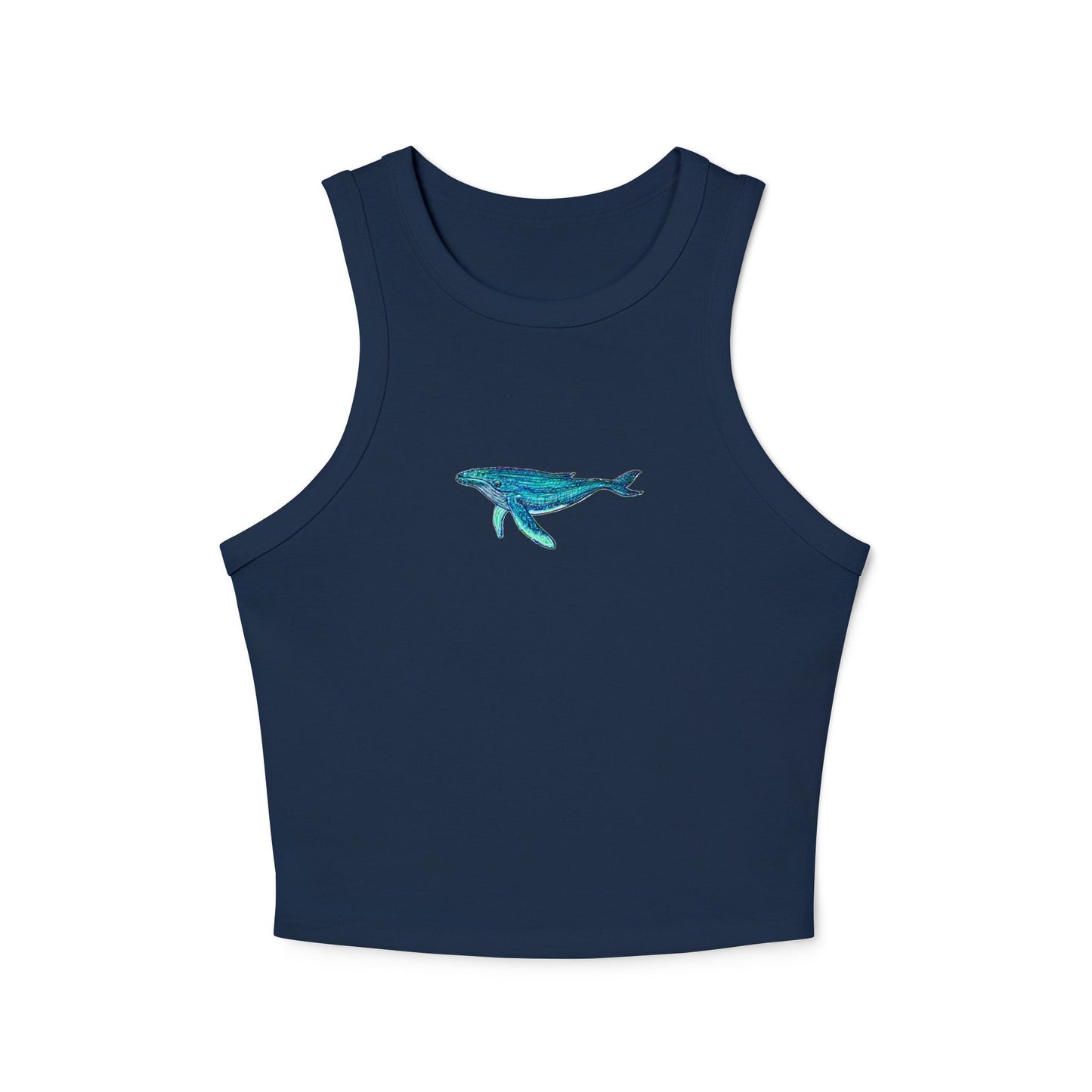 Cropped Fitted Racer Tank |  Whale II