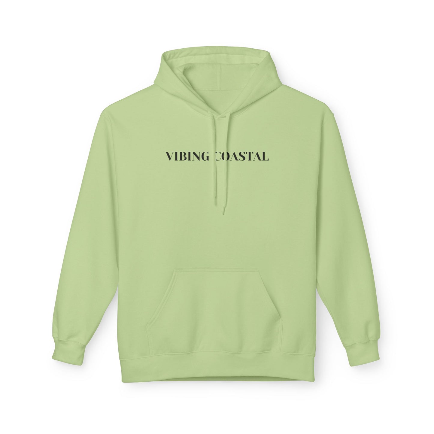 Men's Fav Fleece Hoodie | Vibing Coastal | Black Lettering