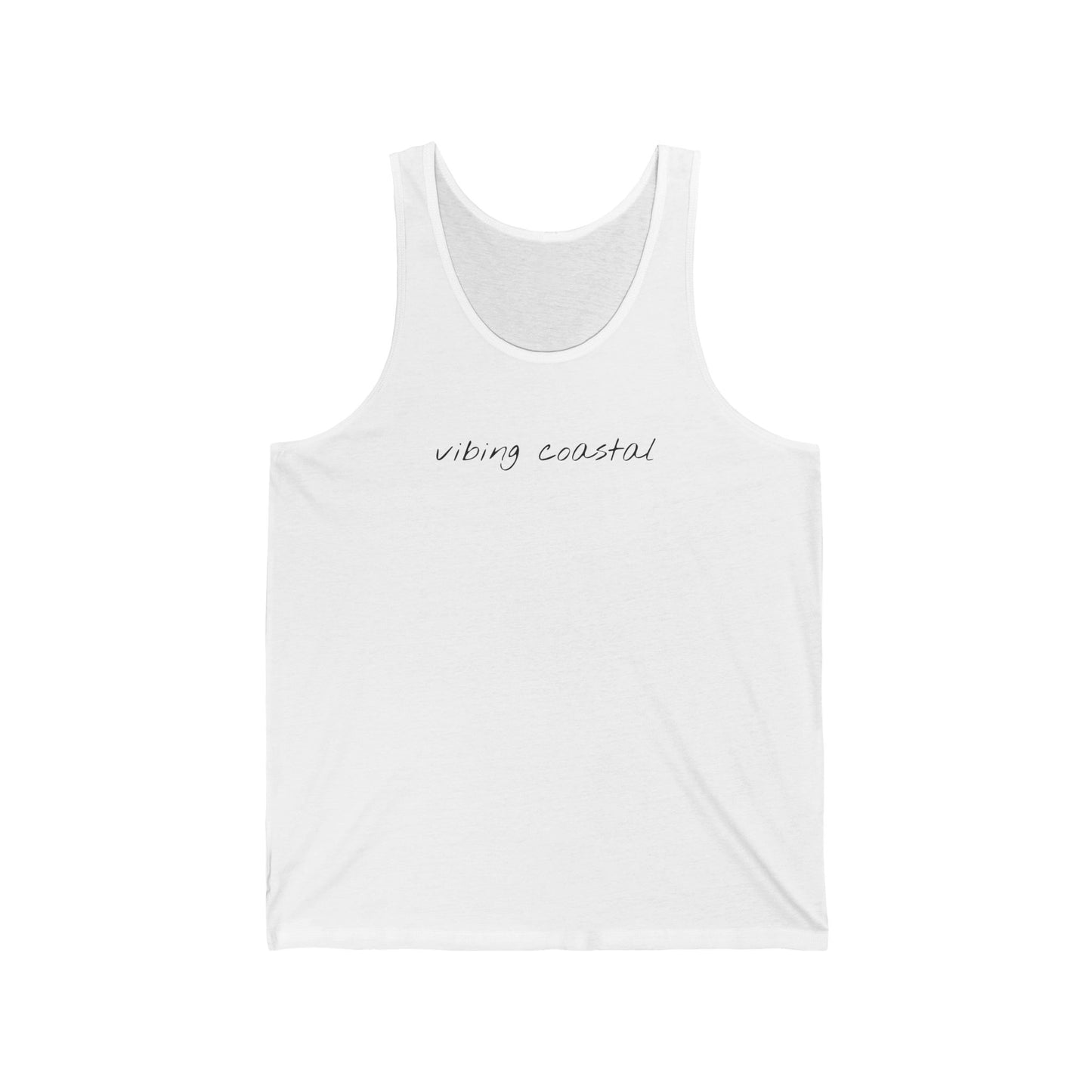 Men's Vibing Coastal Tank | Black Script