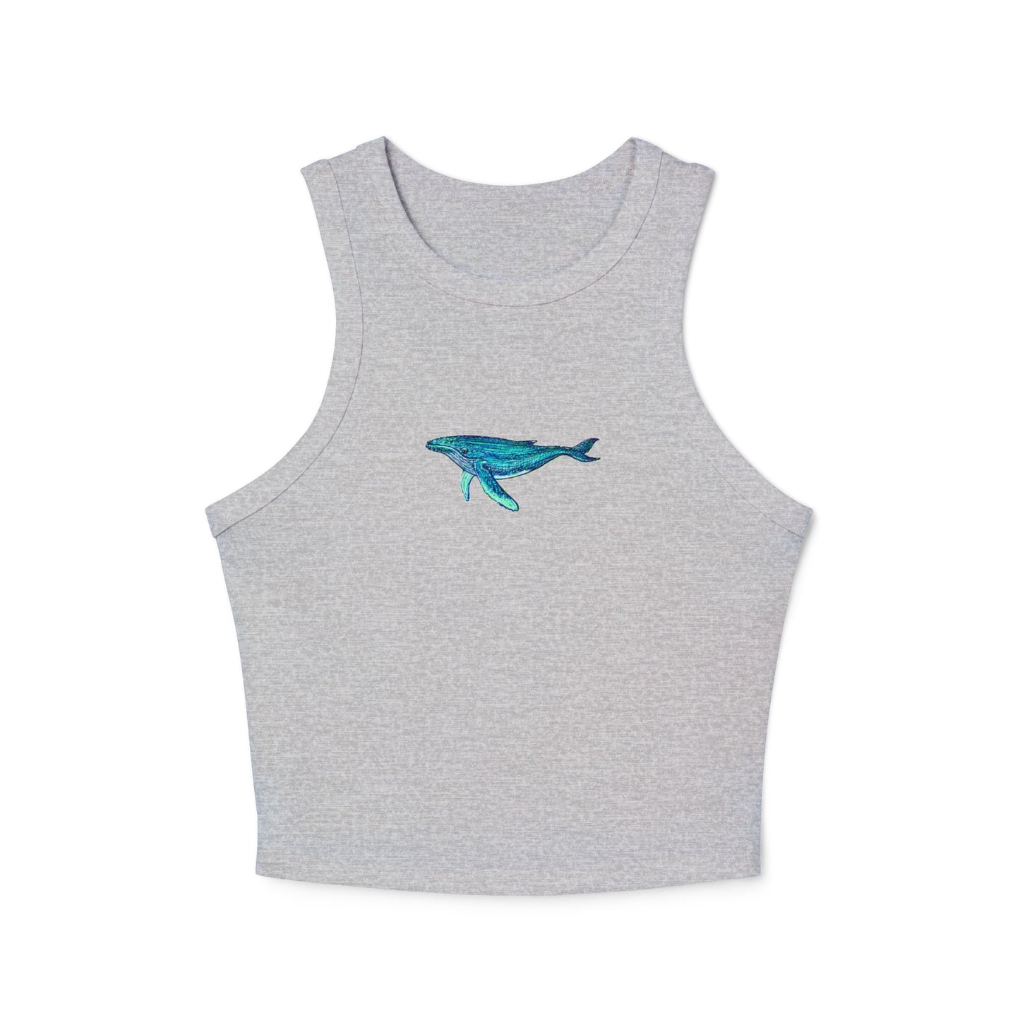 Cropped Fitted Racer Tank |  Whale
