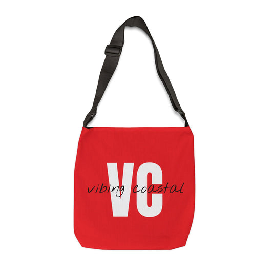 Vibing Coastal Tote Bag | Rosehip Red