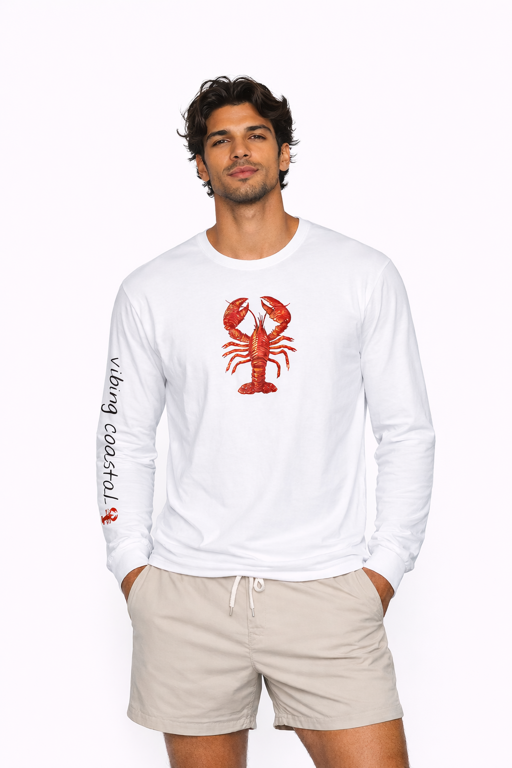 Men's Graphic Long Sleeve Tee | Lobster
