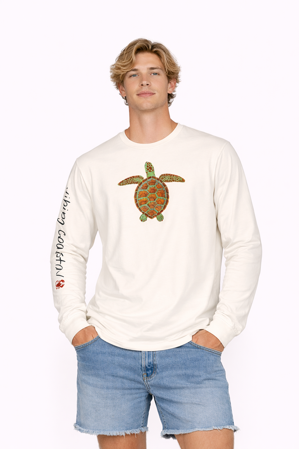 Men's Graphic Long Sleeve Tee | Sea Turtle