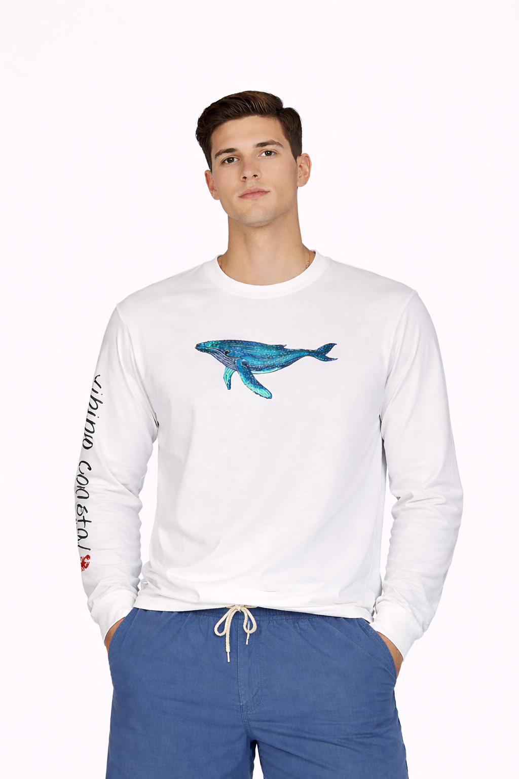 Men's Graphic Long Sleeve Tee | Whale
