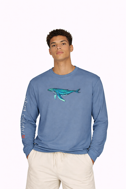 Men's Graphic Long Sleeve Tee | Whale II