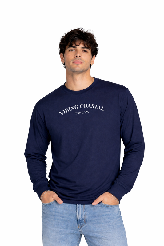 Men's Ultra Cotton Long Sleeve Tee II | Vibing Coastal EST 2025