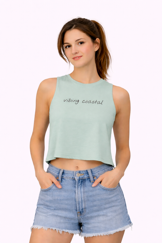 Crop Top Relaxed Tank | Vibing Coastal II
