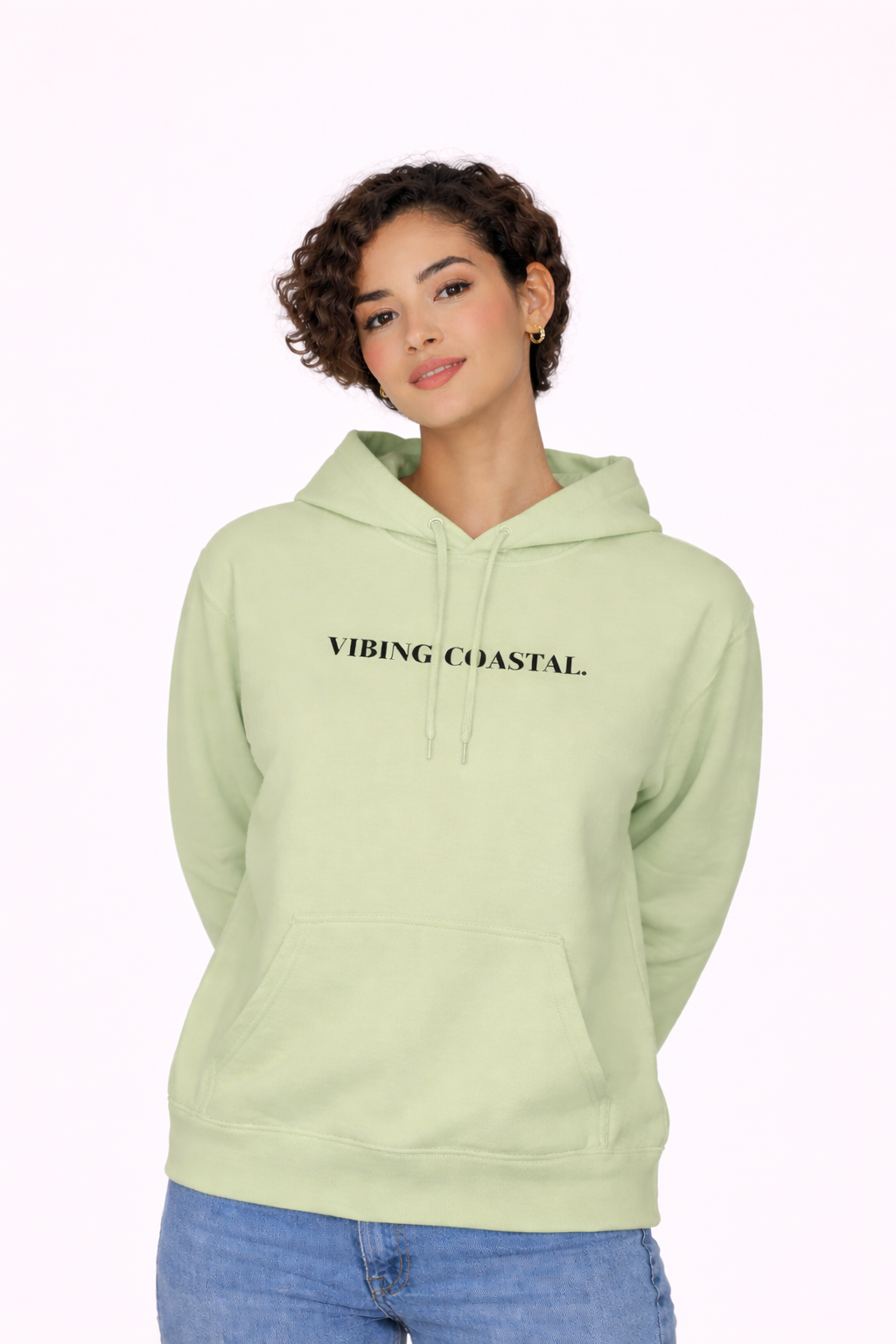 Fav Fleece Hoodie | Vibing Coastal | Black Lettering