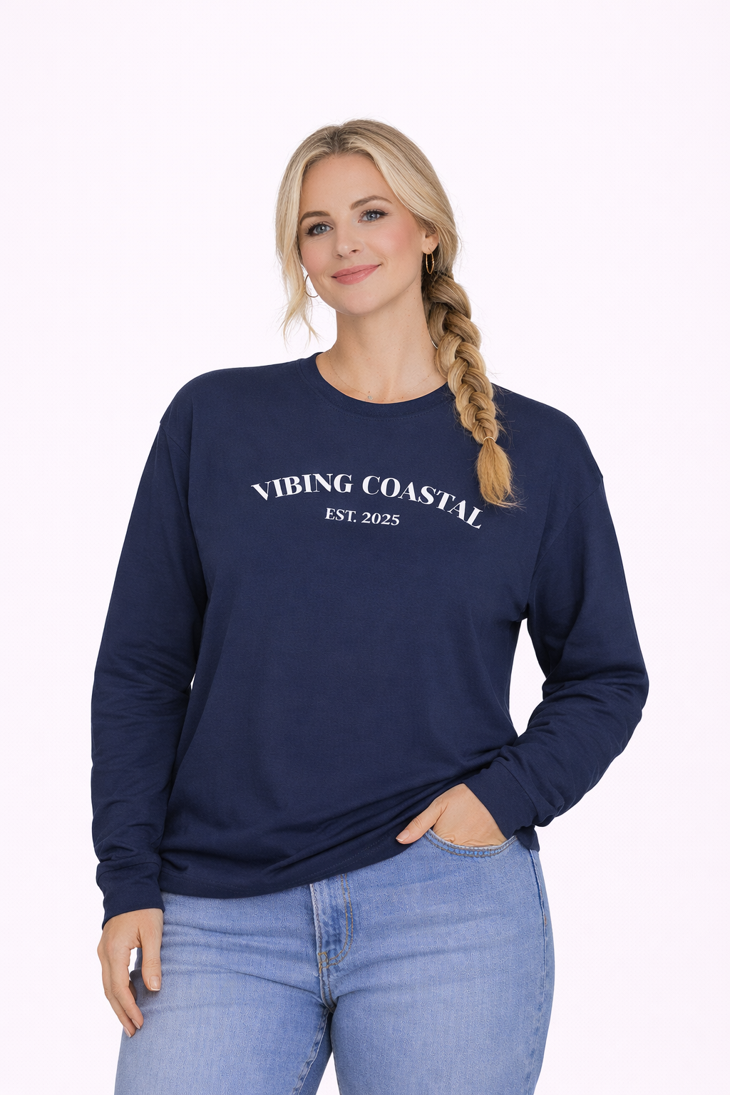 Ultra Cotton Long Sleeve Tee II | Vibing Coastal EST 2025