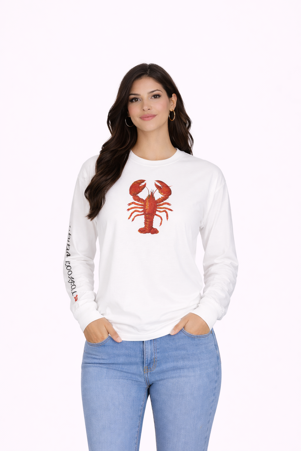 Graphic Long Sleeve Tee | Lobster