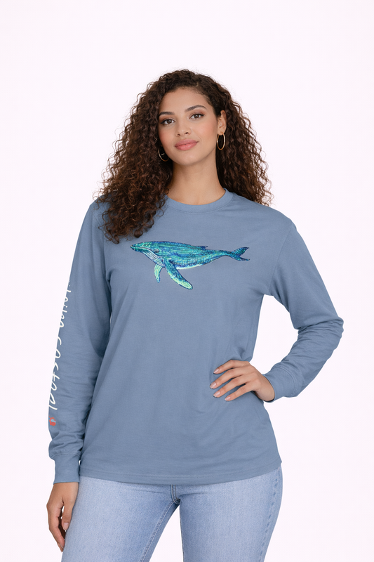 Graphic Long Sleeve Tee | Whale II