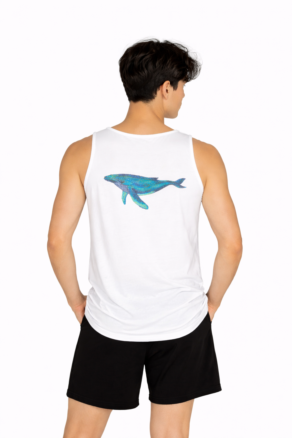 Men's Back Graphic Tank Top | Whale