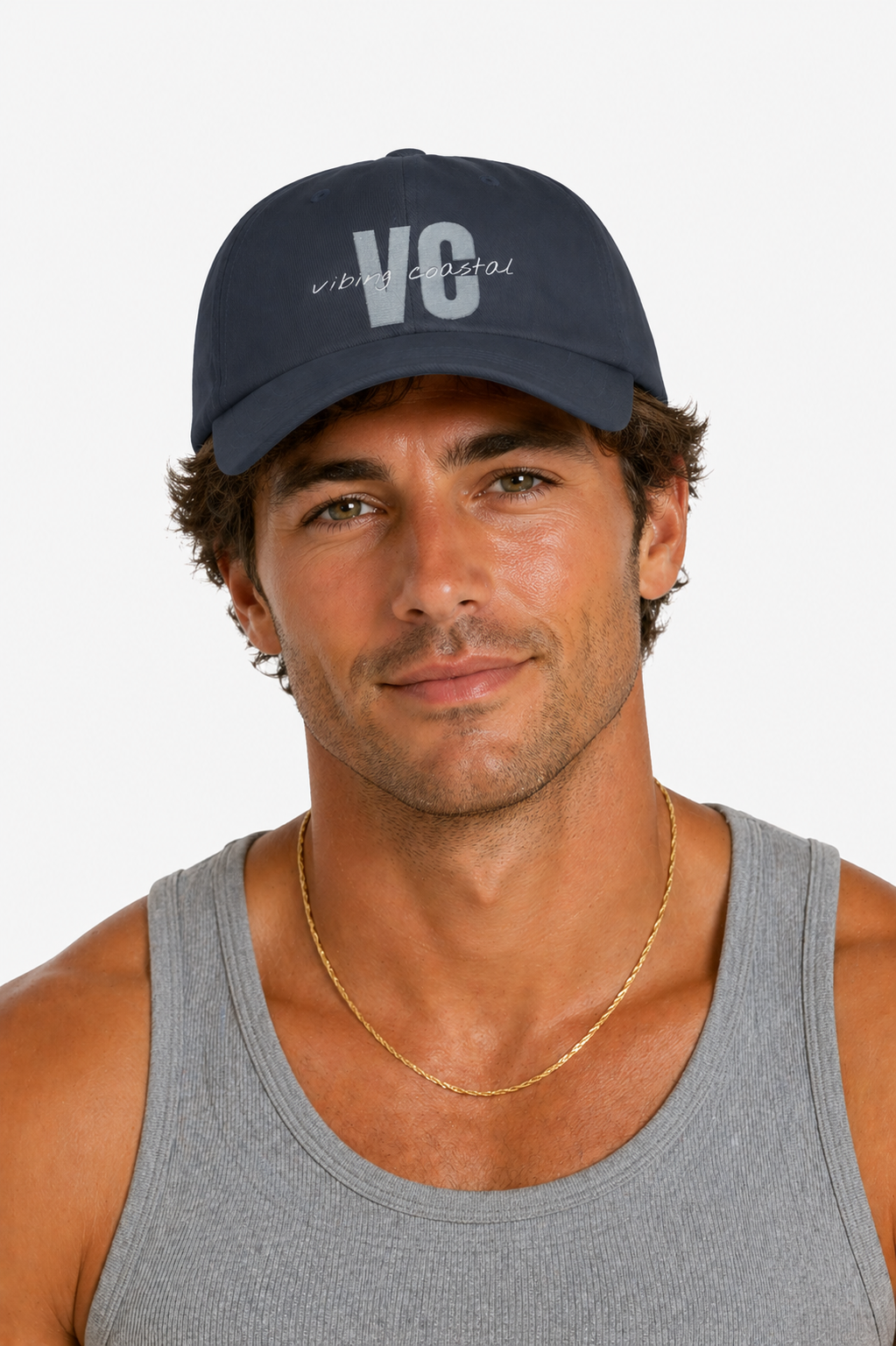 Vibing Coastal VC Logo Cap | Nautical Navy