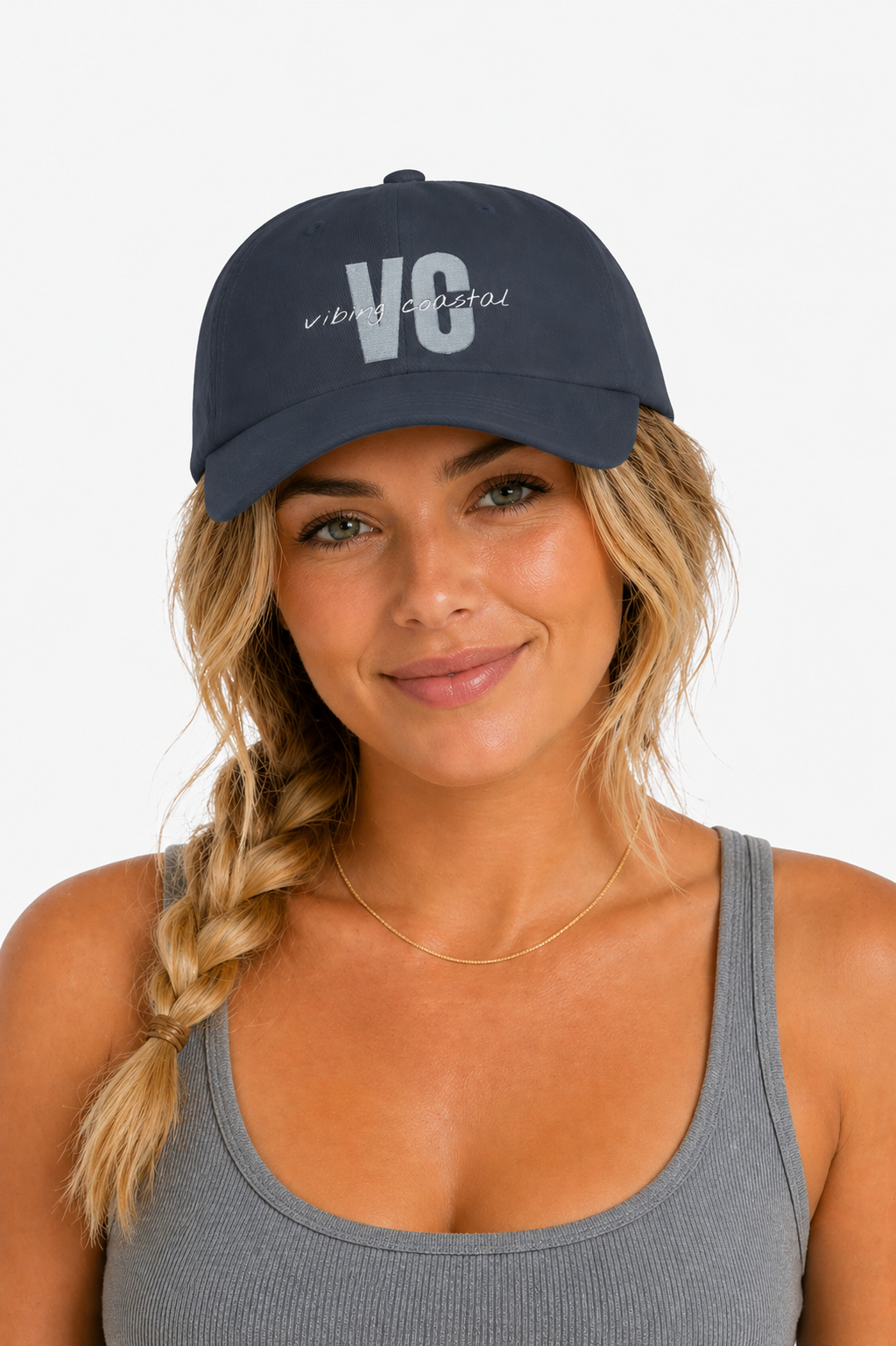 Vibing Coastal VC Logo Cap | Nautical Navy
